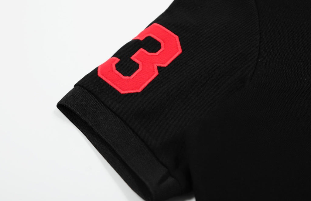 Big Logo Classic Polo Black-Red🐎