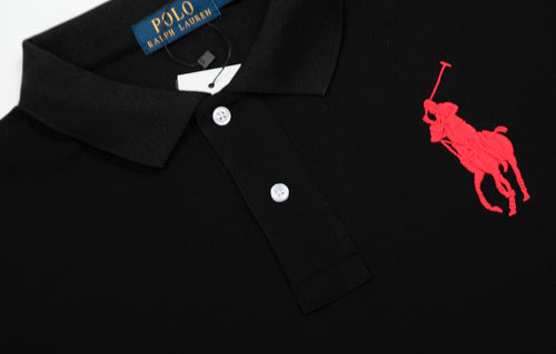 Big Logo Classic Polo Black-Red🐎