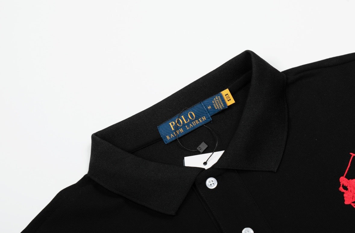 Big Logo Classic Polo Black-Red🐎