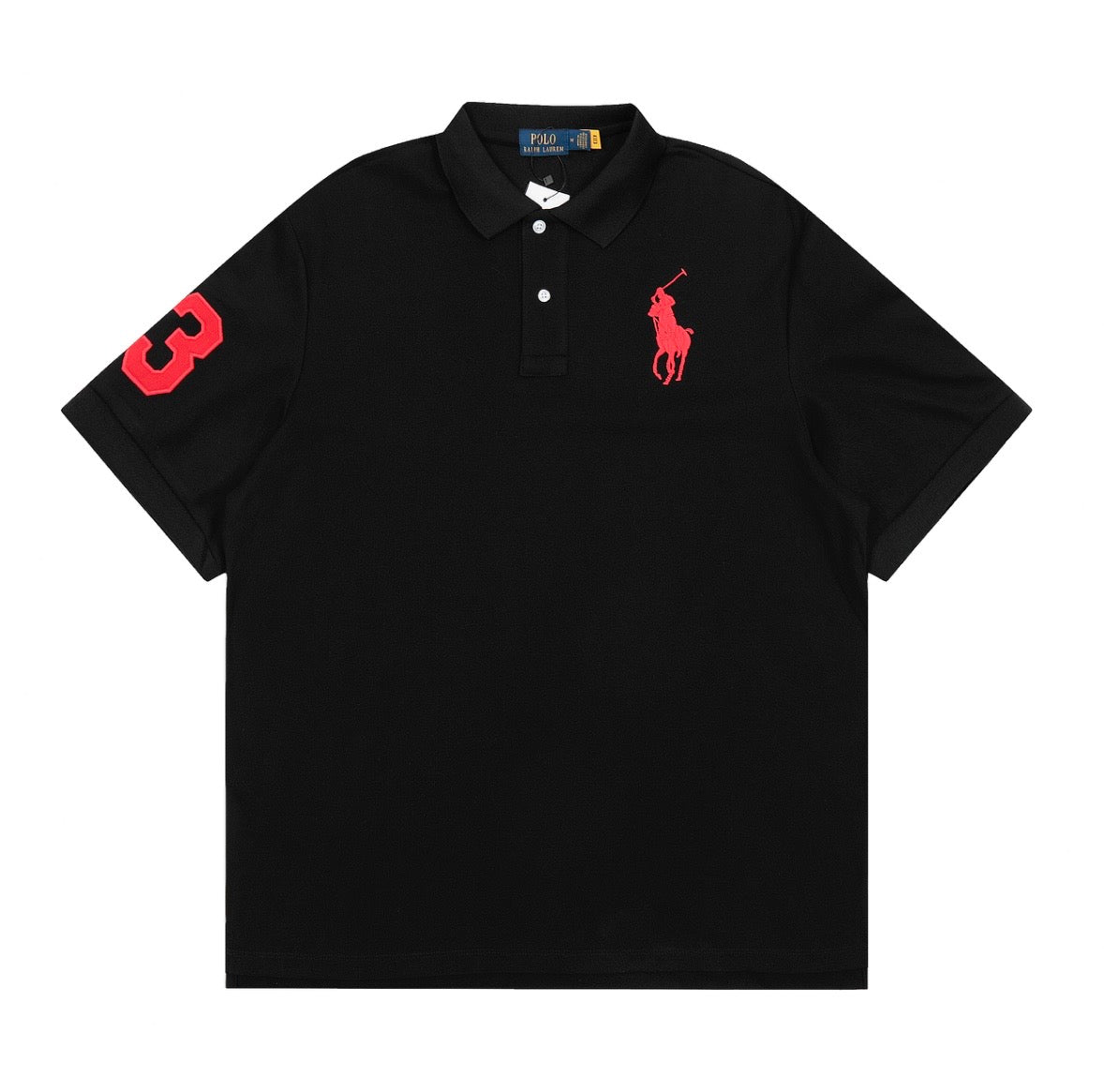 Big Logo Classic Polo Black-Red🐎