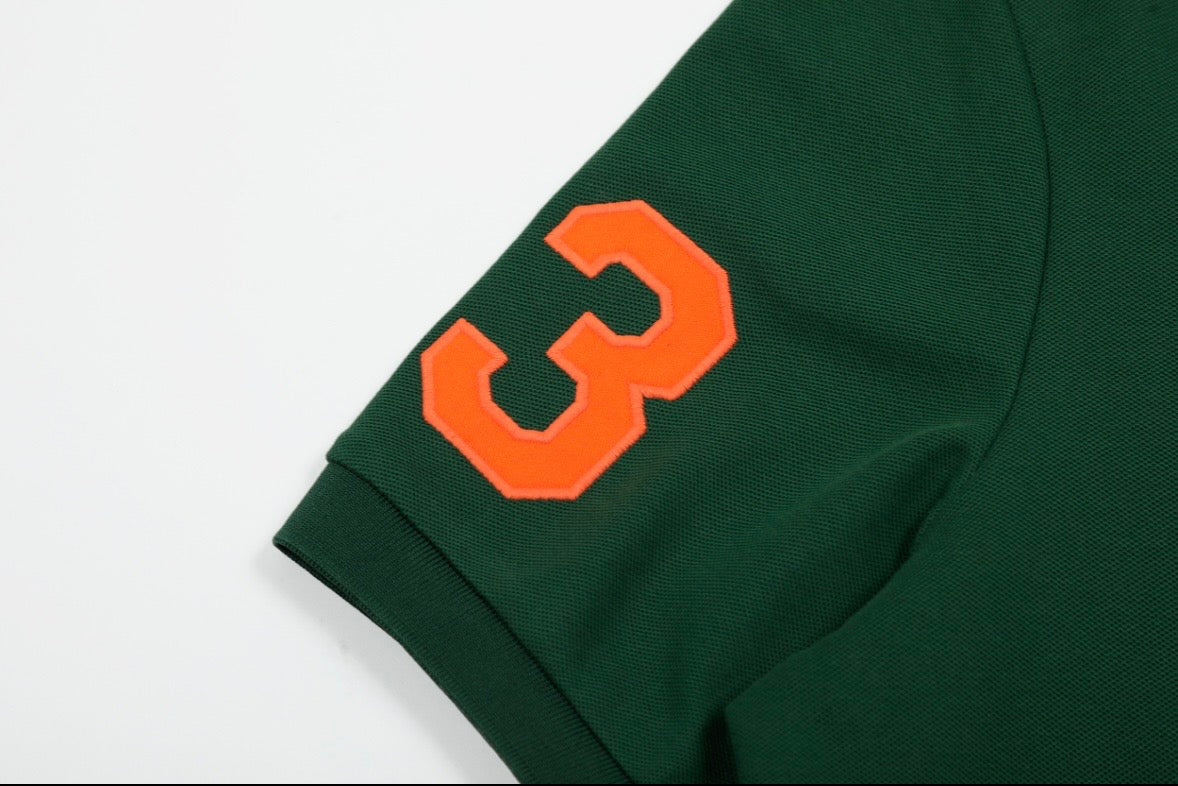 Big Logo Classic Polo Green-Orange🐎