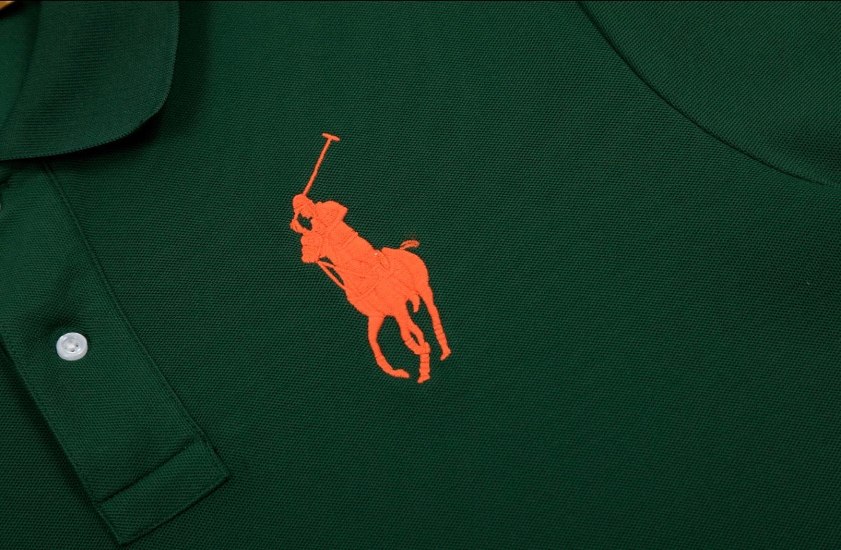 Big Logo Classic Polo Green-Orange🐎