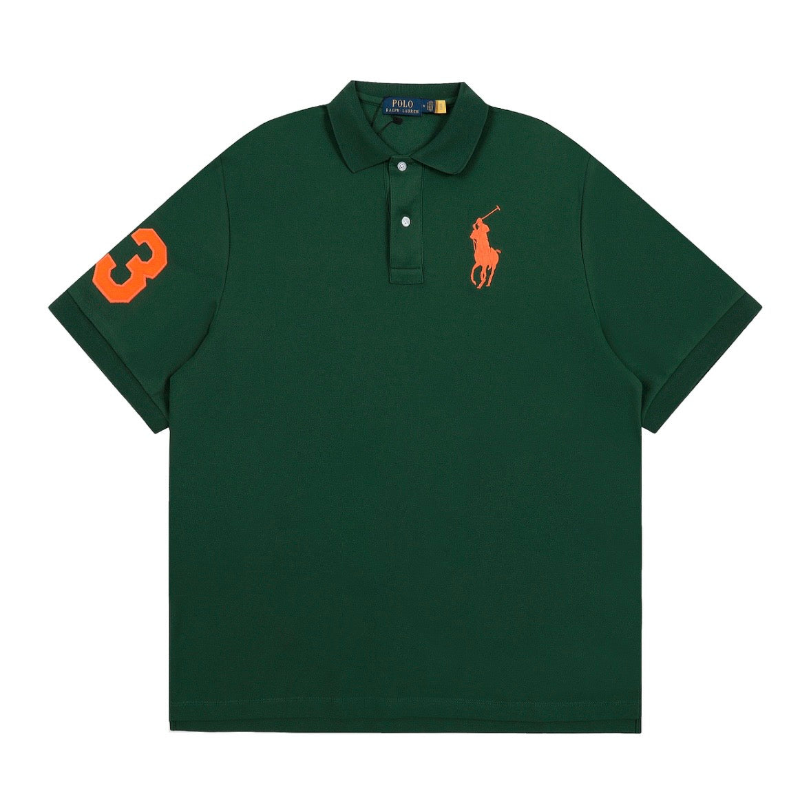 Big Logo Classic Polo Green-Orange🐎
